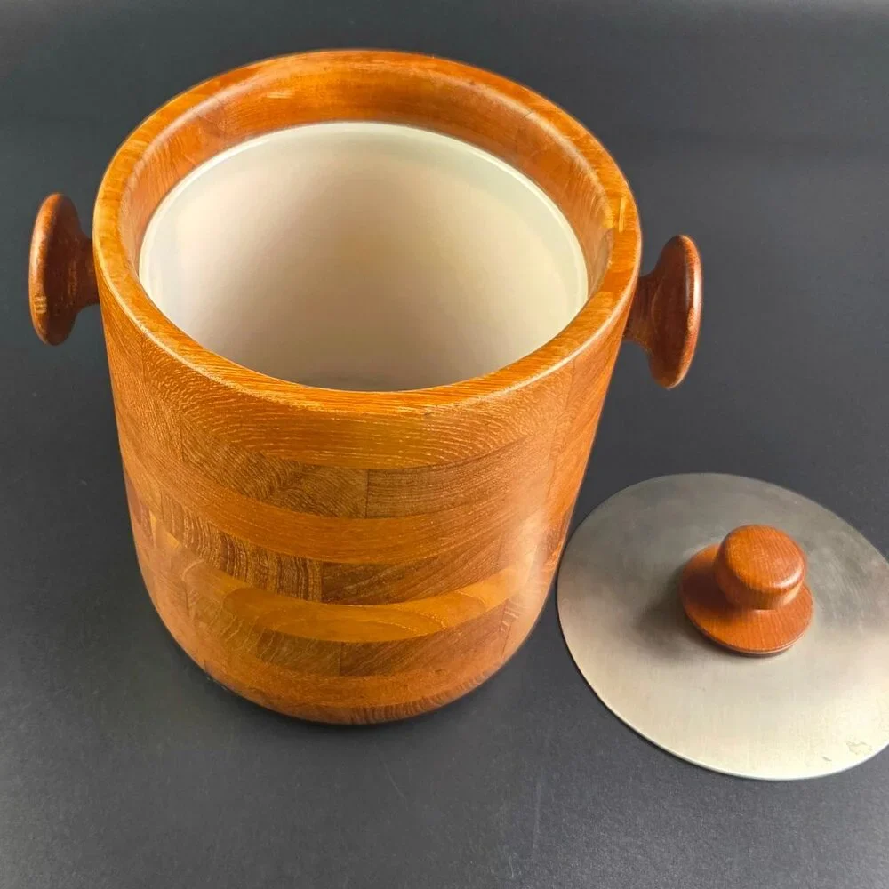 Vintage Danish Teak Ice Bucket with Lid – Sheffield, England